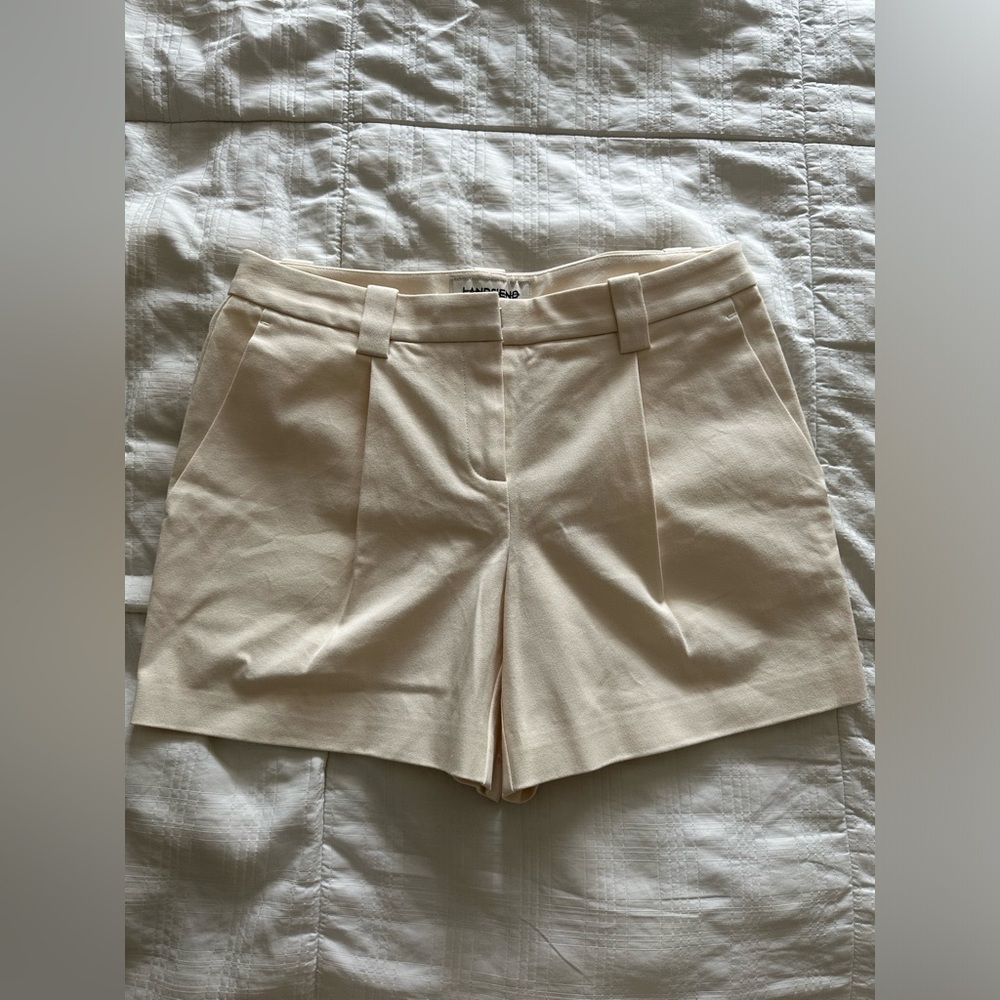 Cream casual dress shorts